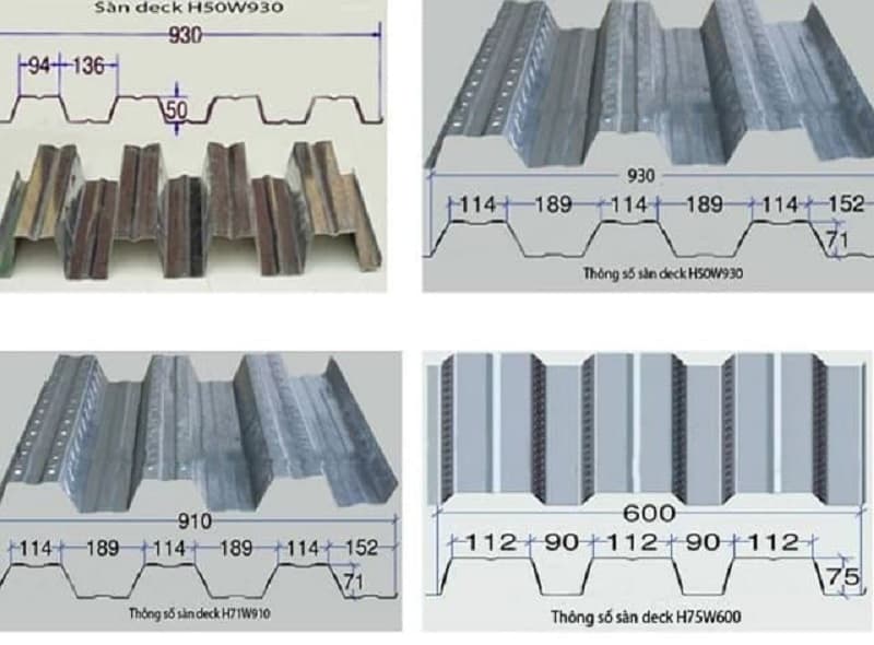 Thông số kỹ thuật của sàn Deck